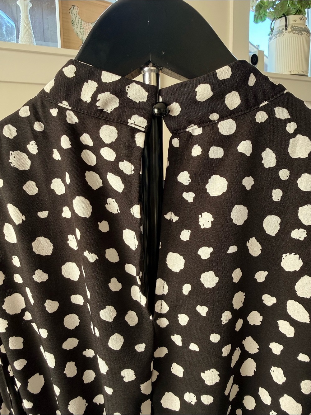 Black & White Polka Dot Midi Dress - Picture 4 of 6